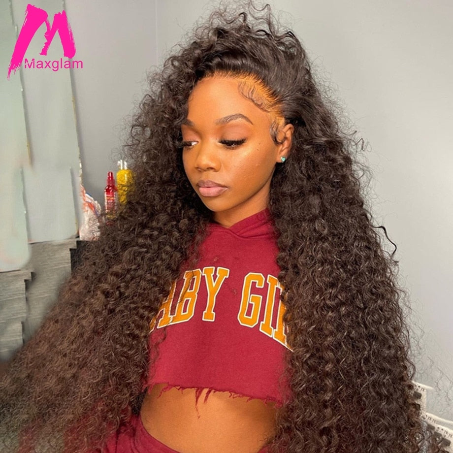 Deep Wave Frontal Wig 30 40 Inch Curly Human Hair Wigs For Black Women Full Hd Wet And Wavy Loose Water Wave Lace Front Wig