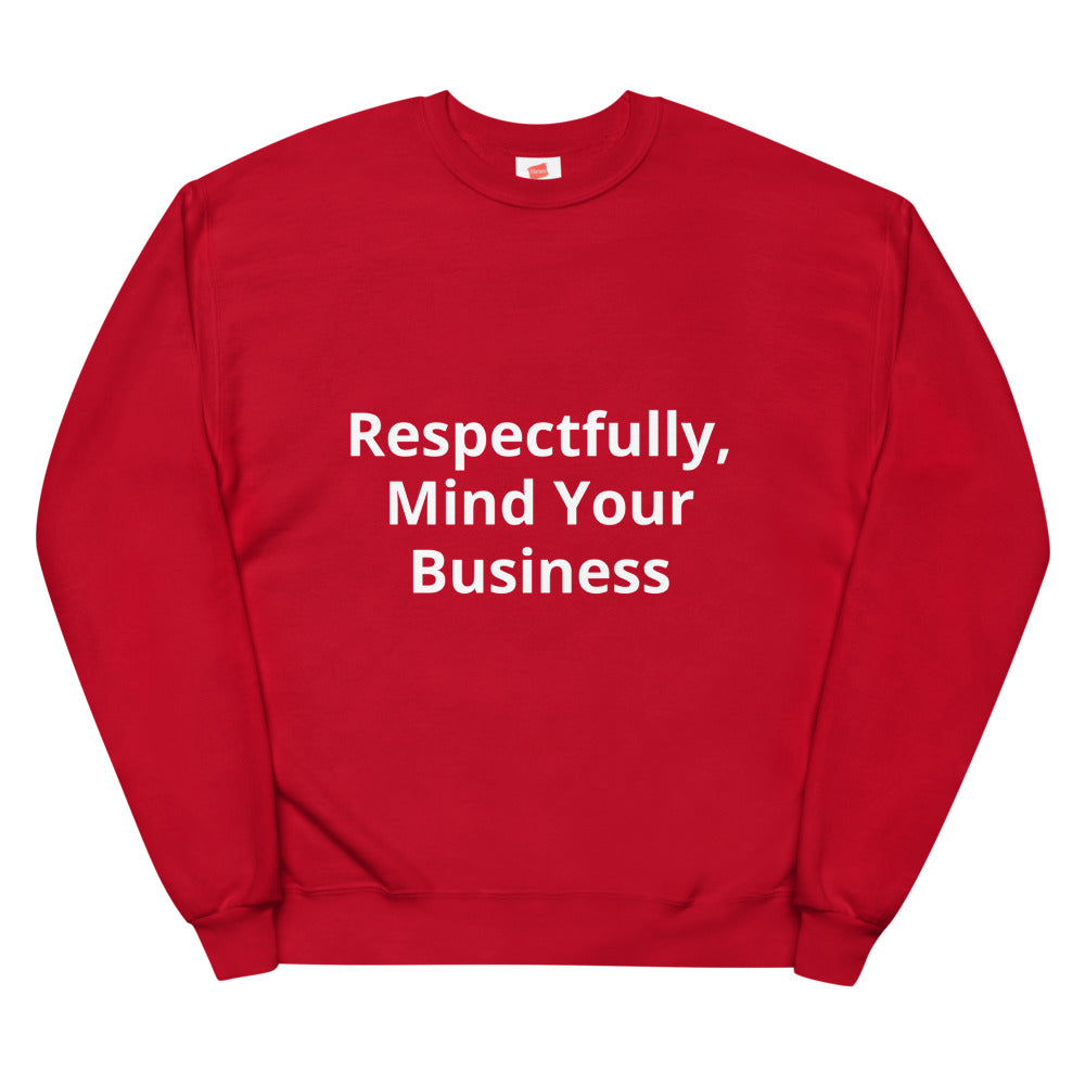 Unisex fleece sweatshirt