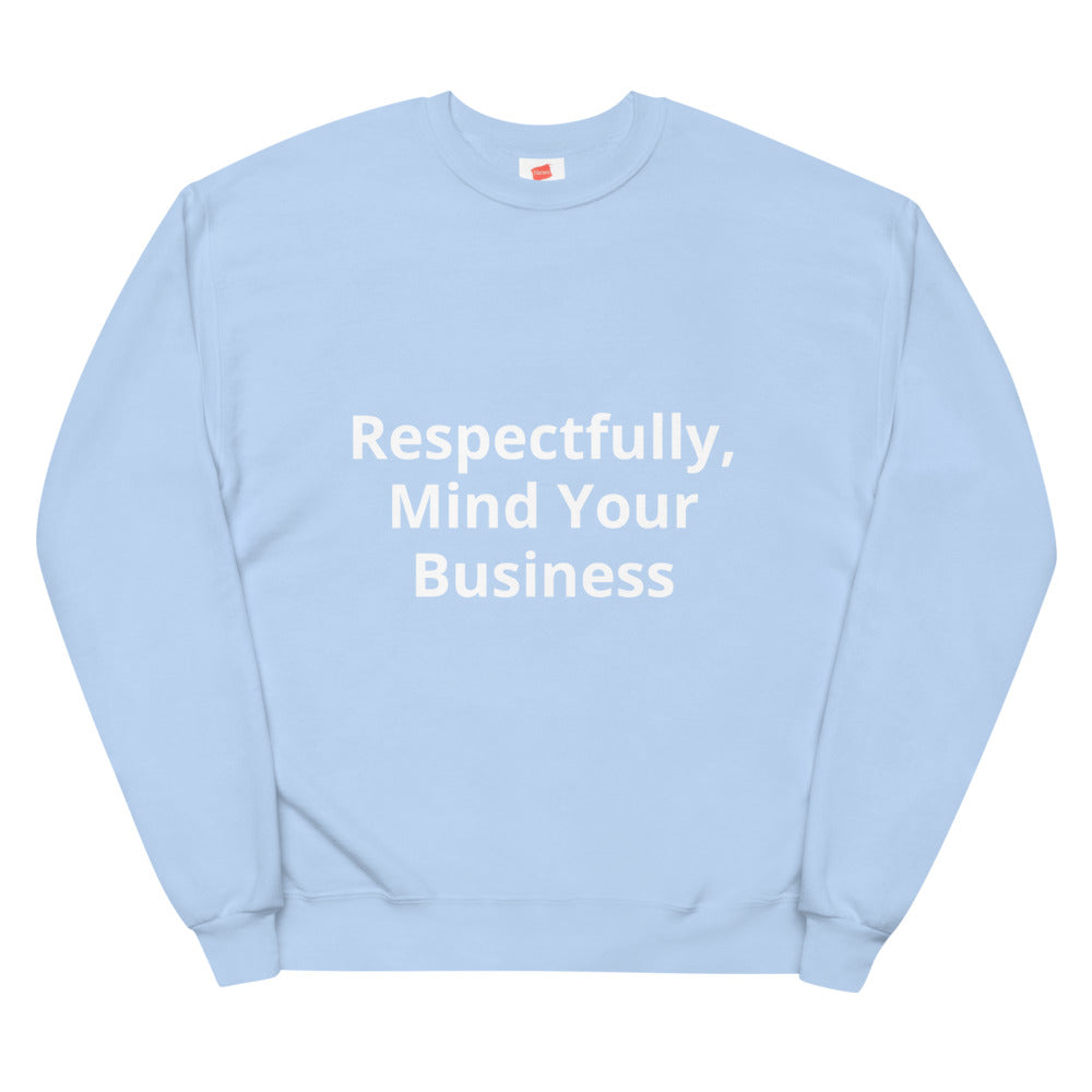 Unisex fleece sweatshirt